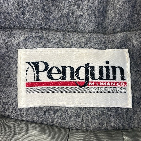 Vintage Penguin Women’s 100% Wool Grey Pea Coat, Thinsulate, size 12 - Picture 4 of 10